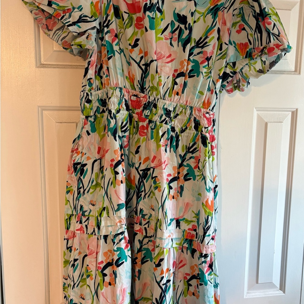 Crown & Ivy Floral women’s Dress - Pink and Green - Picture 4 of 6